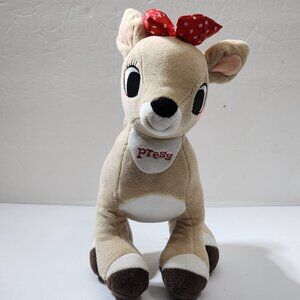 Rudolph the Red Nosed Reindeer CLARICE Musical Plush 2018 10"x9" WORKS